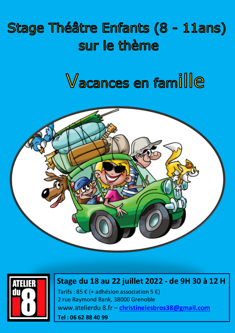 Stage théâtre pour enfants (8-11 ans) : Vacances en famille