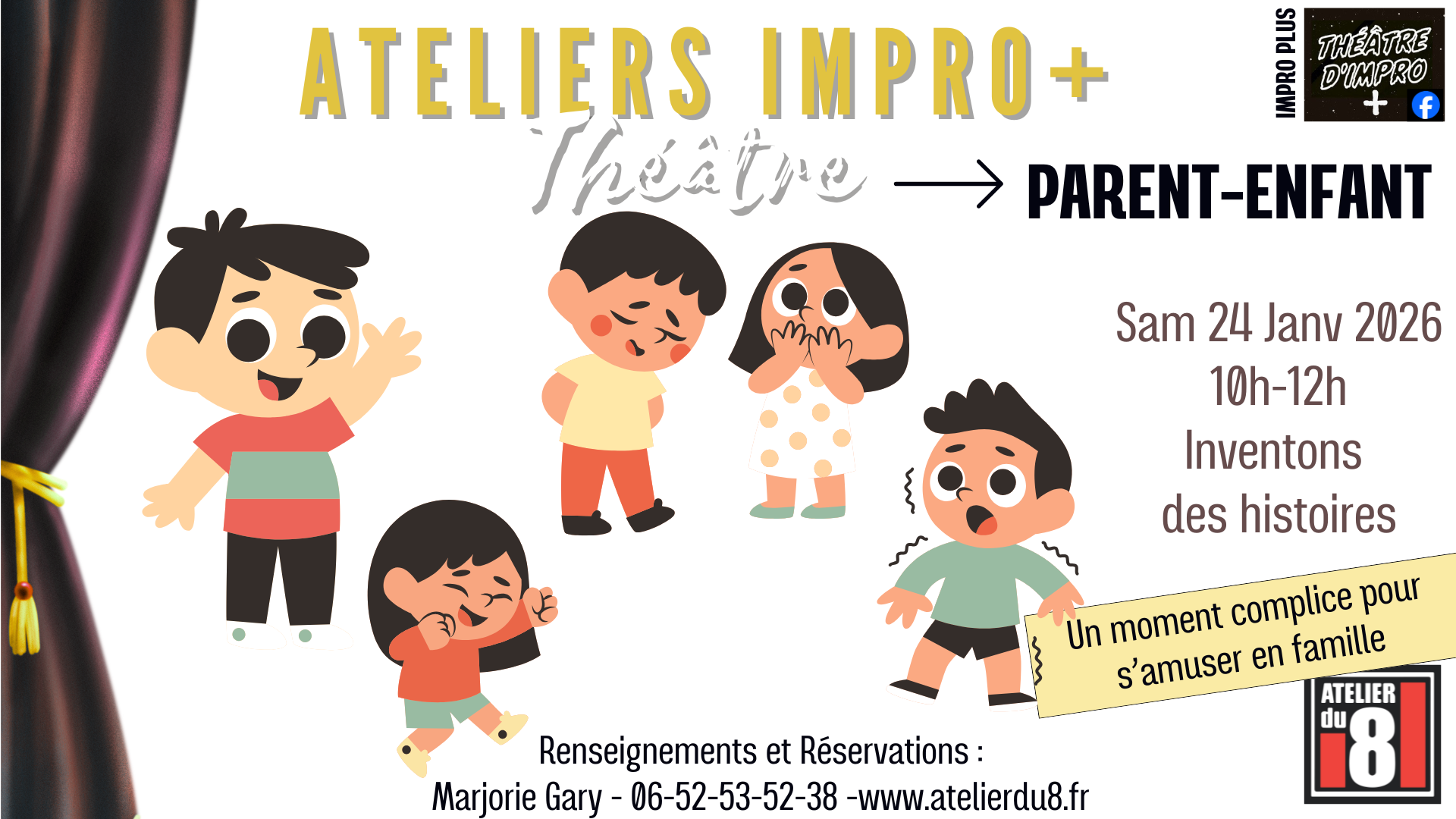 Stage Atelier impro parents enfants
