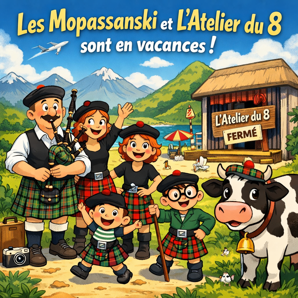 Les Mopassanski et L'Atelier du 8 vous souhaitent de bonnes vacances !