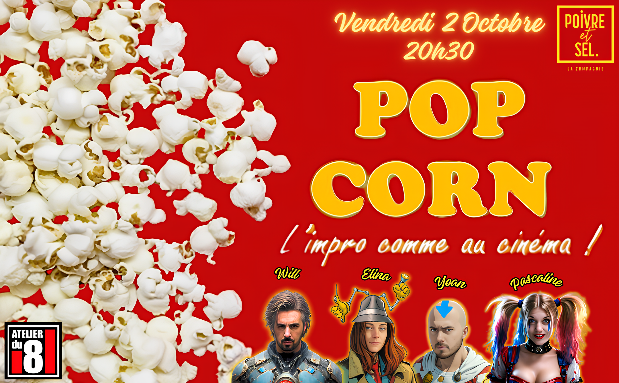 Pop corn, l'impro comme au cinéma !